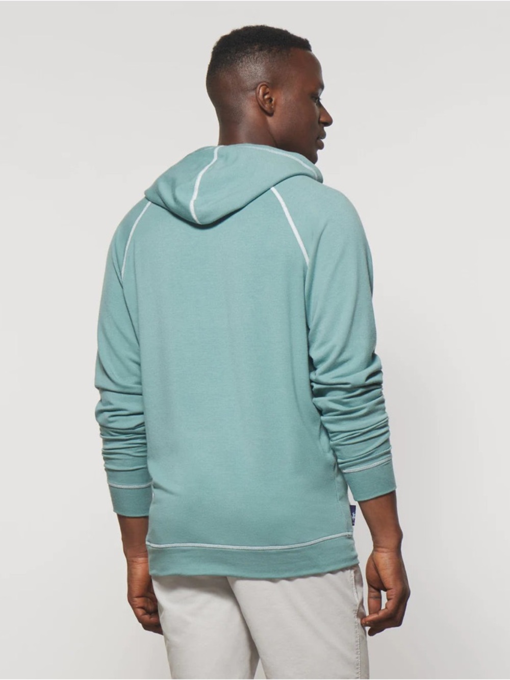 Johnnie-O BENDER MELANGE HOODIE PULLOVER - Green - Size Men’s Medium - Modal - Picture 11 of 13